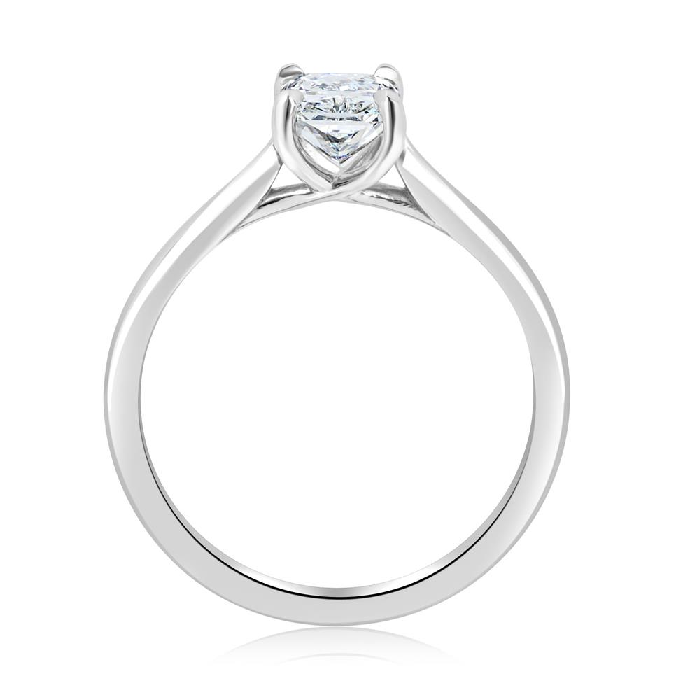 Platinum Radiant Cut Diamond Solitaire Ring 1.20ct Thumbnail Image 4
