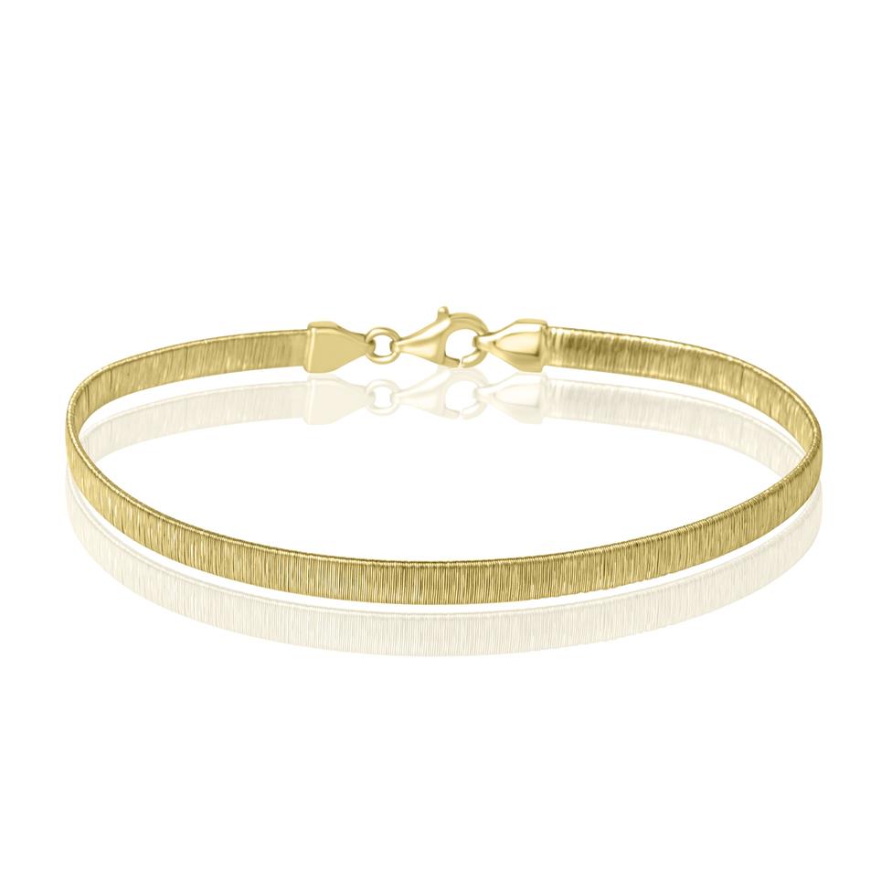 Sahara 18ct Yellow Gold Woven Gold Bracelet Image 1
