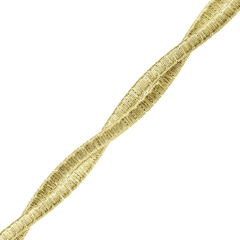 Sahara 18ct Yellow Gold Woven Gold Bracelet Thumbnail Image 2