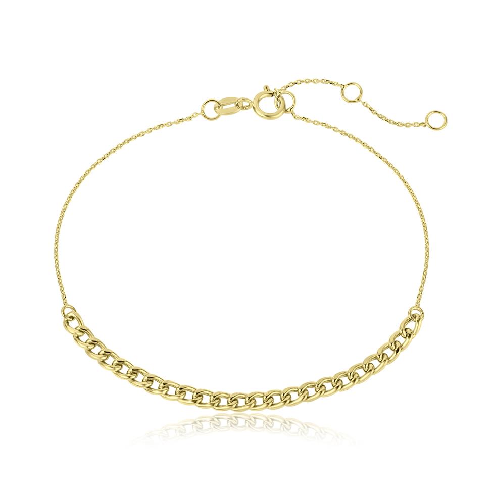 18ct Yellow Gold Curb Link Bracelet Image 1