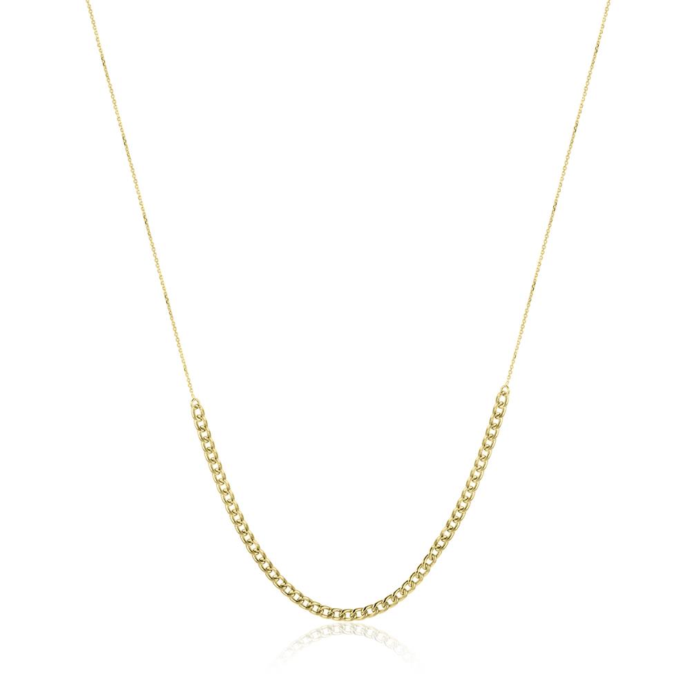 18ct Yellow Gold Curb Link Necklace Thumbnail Image 0