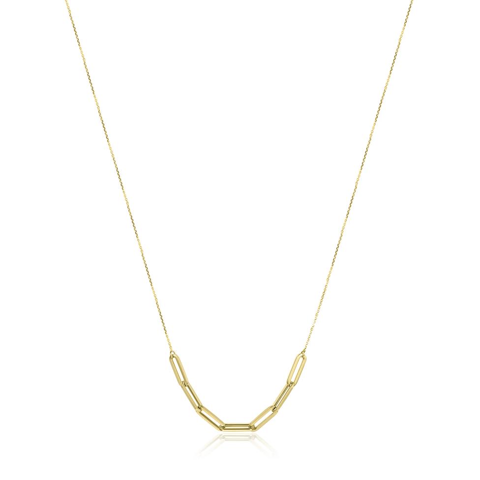18ct Yellow Gold Paper link Necklace Thumbnail Image 0