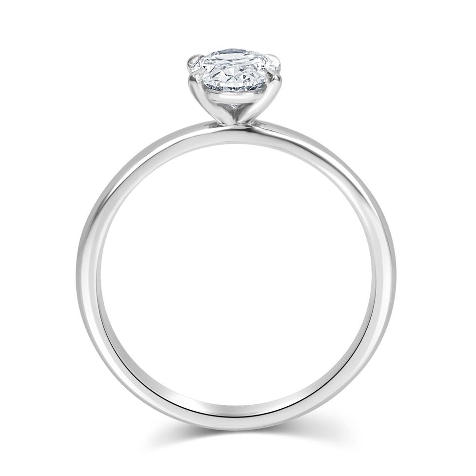 Platinum Oval Diamond Engagement Ring Thumbnail Image 2