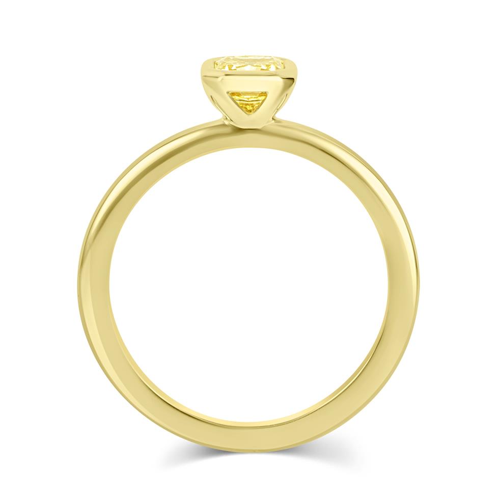 18ct Yellow Gold Yellow Radiant Diamond Engagement Ring Thumbnail Image 2