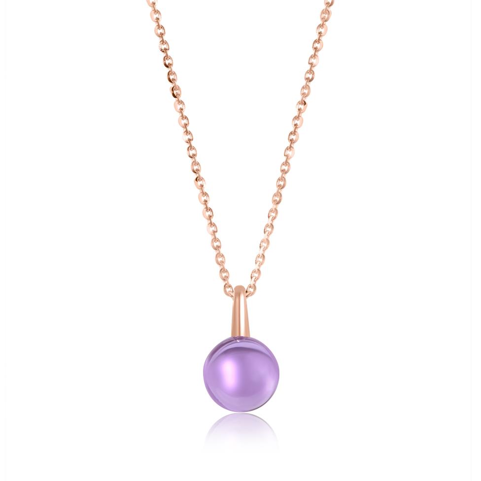 Candy 18ct Rose Gold Amethyst Necklace Thumbnail Image 0