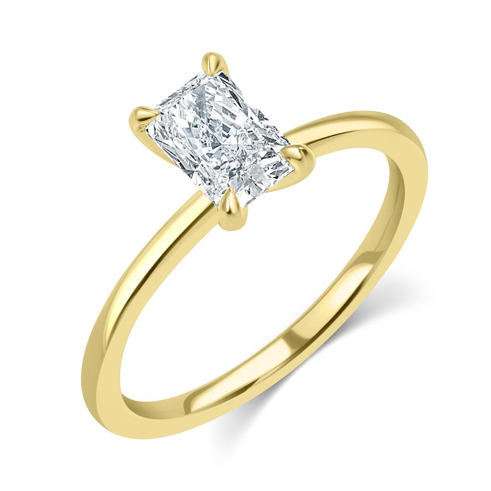 18ct Yellow Gold Radiant Diamond Solitaire Engagement Ring 1.00ct Thumbnail Image 0