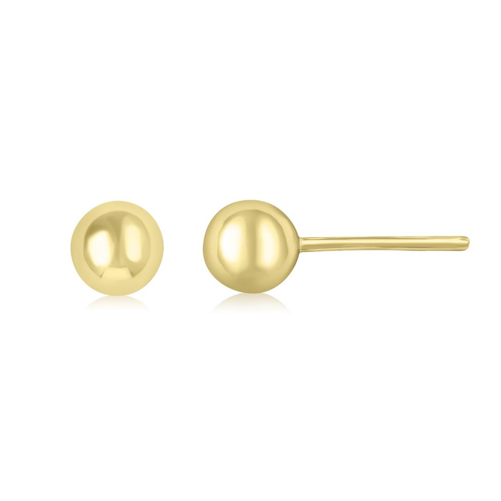 18ct Yellow Gold Ball Stud Earrings 5mm Thumbnail Image 0