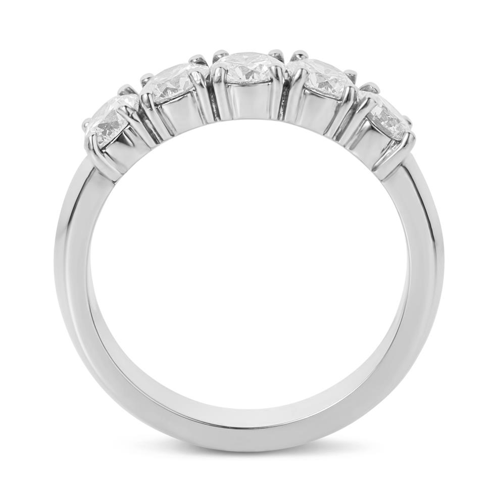 Platinum Five Stone Diamond Engagement Ring 1.50ct Thumbnail Image 2