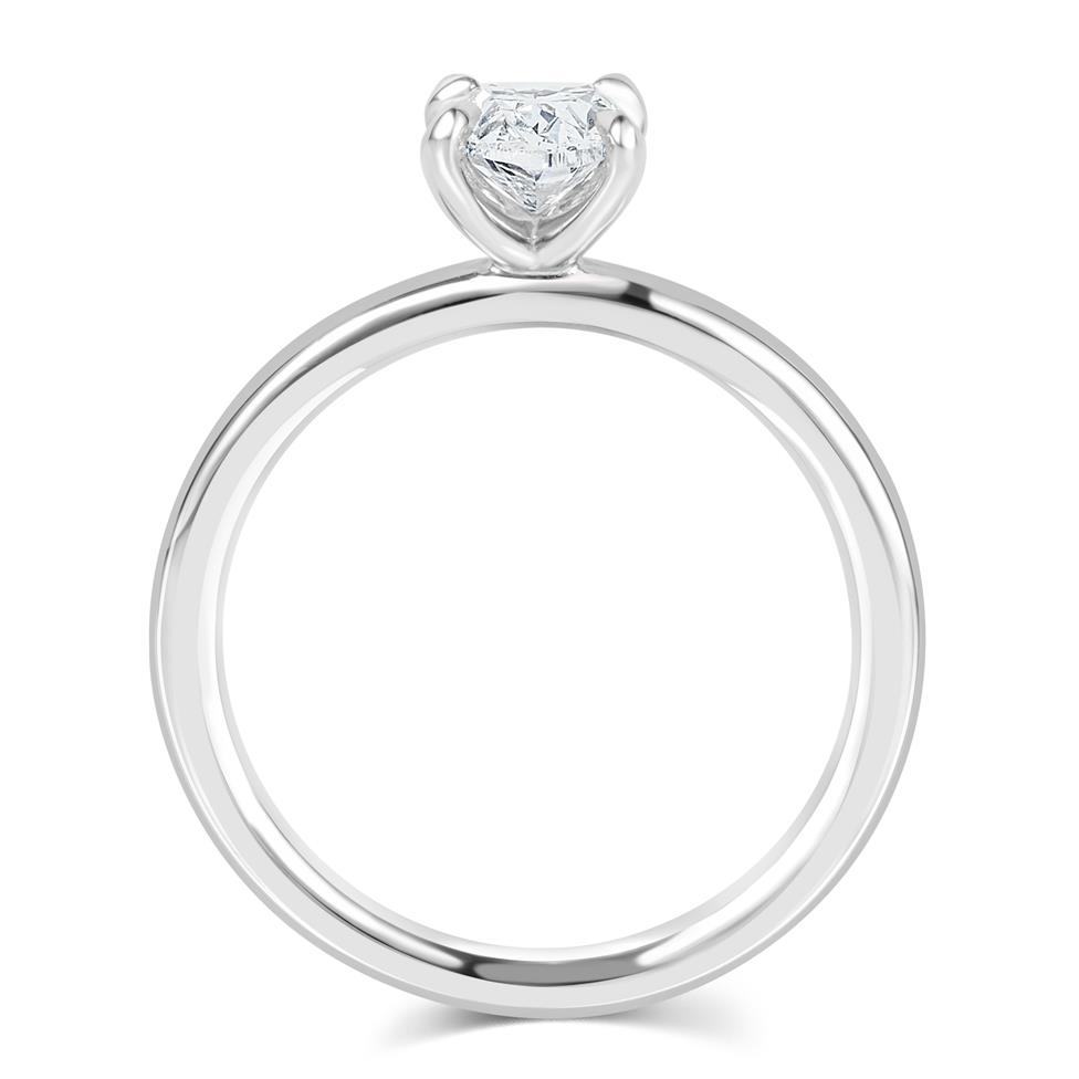 Platinum Oval Diamond Engagement Ring 1.00ct Thumbnail Image 3