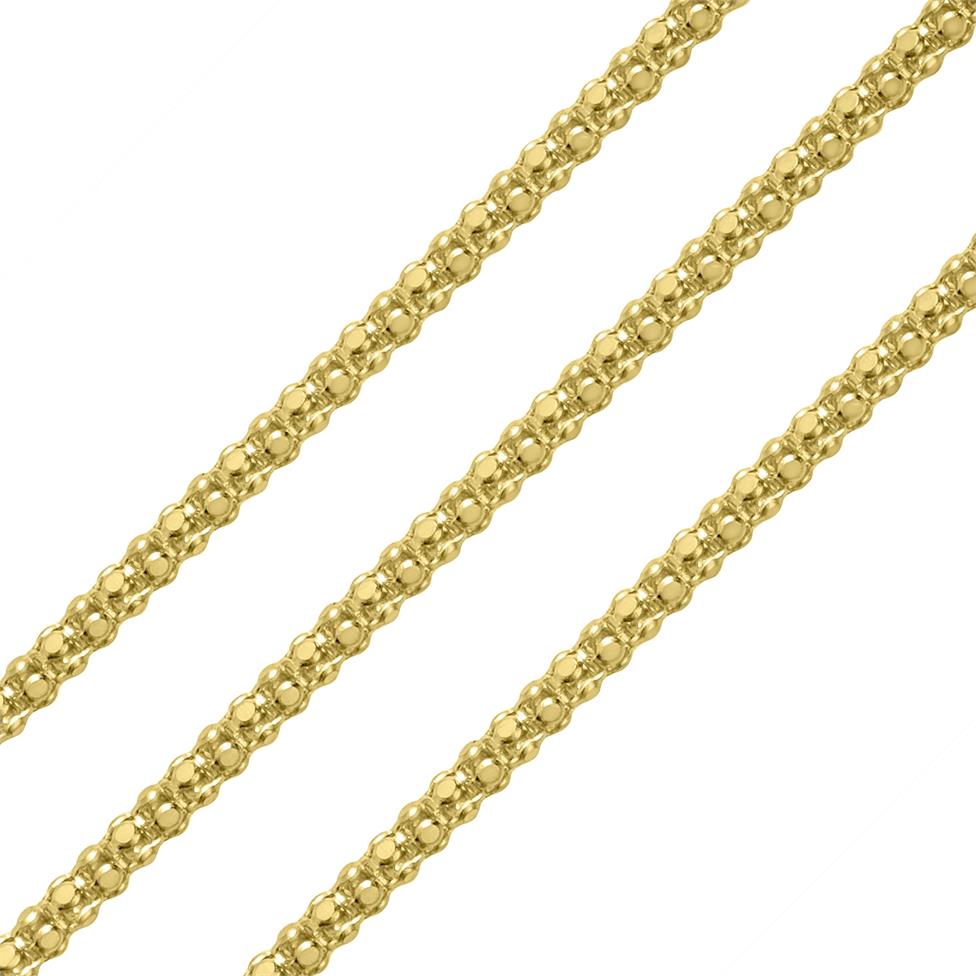 18ct Yellow Gold Three Row Woven Necklace  Thumbnail Image 1