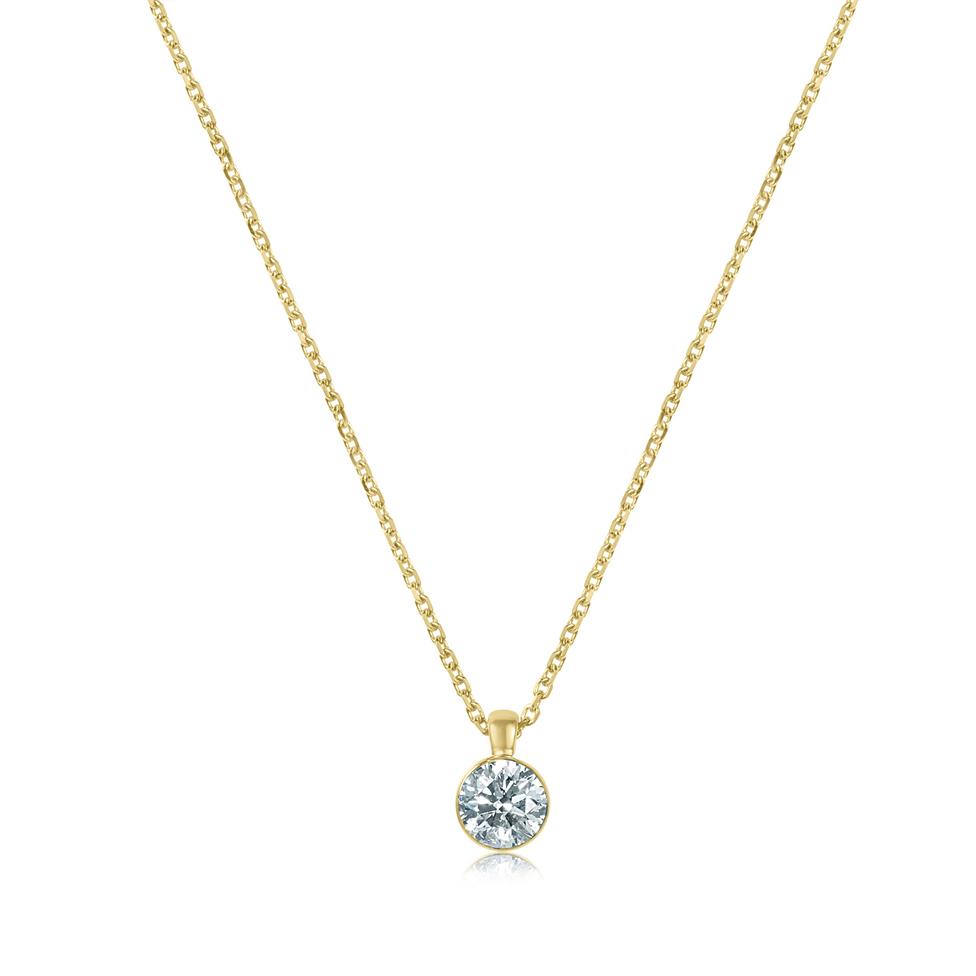 18ct Yellow Gold Diamond Solitaire Necklace 0.30ct Thumbnail Image 0
