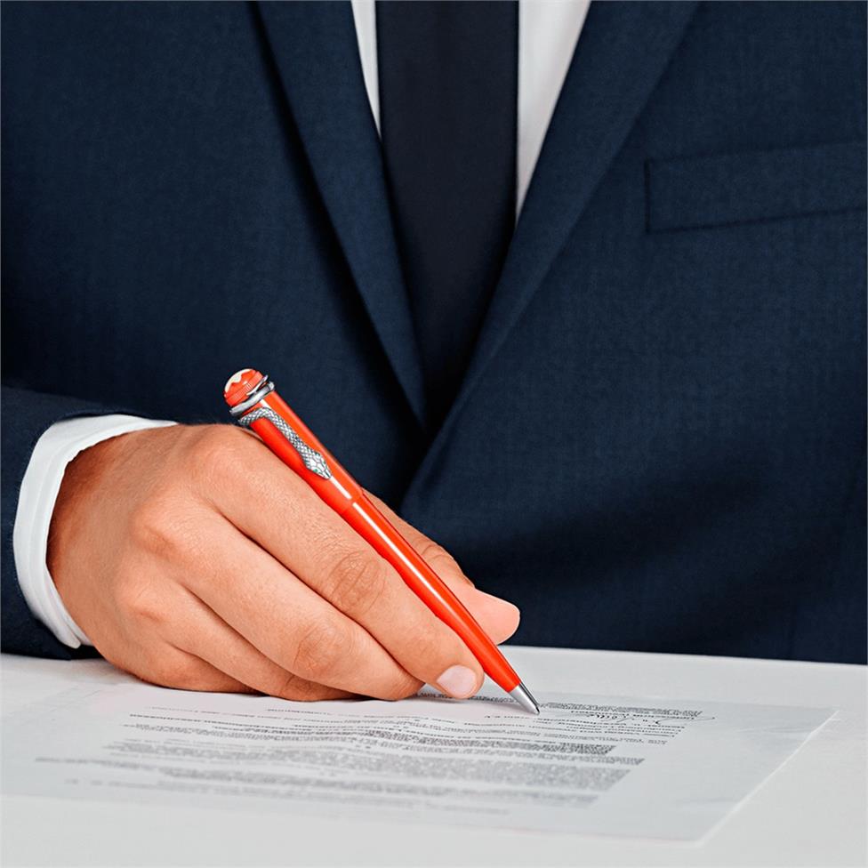 Montblanc Heritage Rouge et Noir Coral Ballpoint Pen Thumbnail Image 2