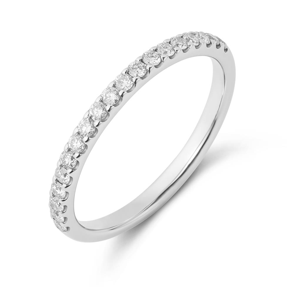 Platinum Diamond Half Eternity Ring 0.23ct Image 1