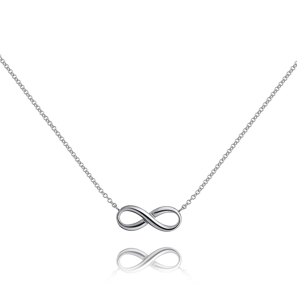Infinity 18ct White Gold Necklace Thumbnail Image 0