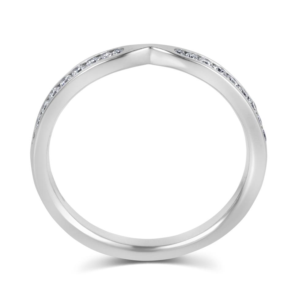 Platinum Diamond Set Wedding Ring 0.25ct Thumbnail Image 2