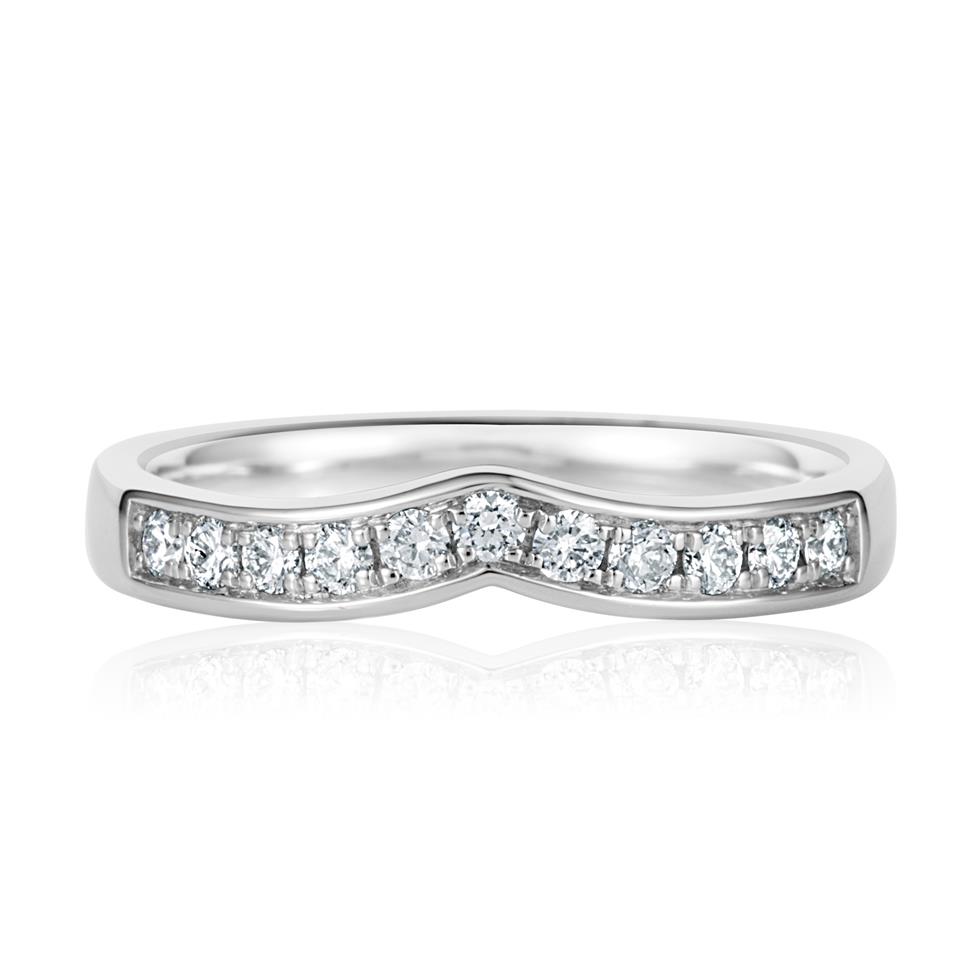 Platinum Wishbone Style Diamond Ring 0.30ct Thumbnail Image 1