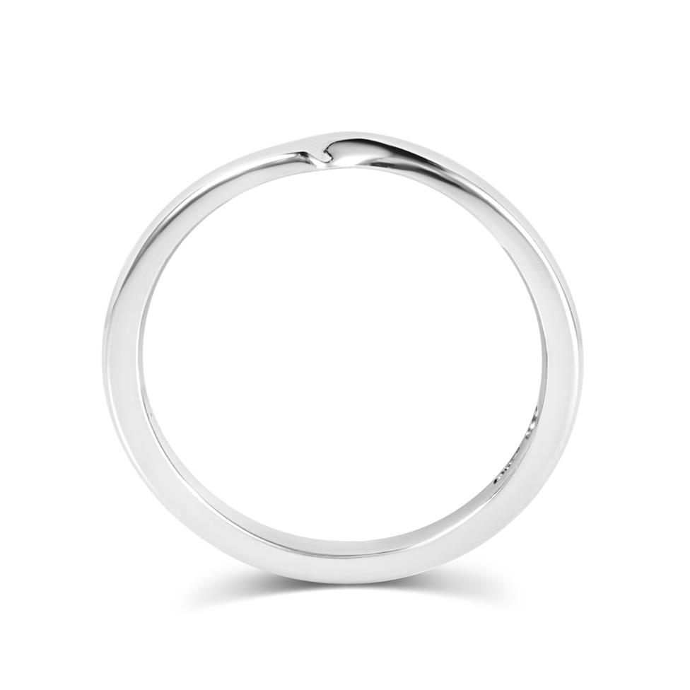 Platinum Shaped Wedding Ring Thumbnail Image 2