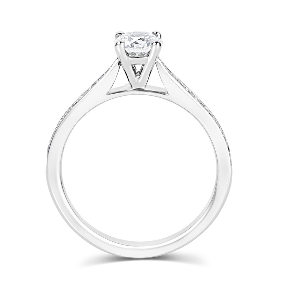Platinum Diamond Solitaire Engagement Ring 0.70ct Thumbnail Image 2