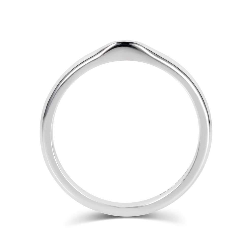 Platinum Shaped Wedding Ring Thumbnail Image 2