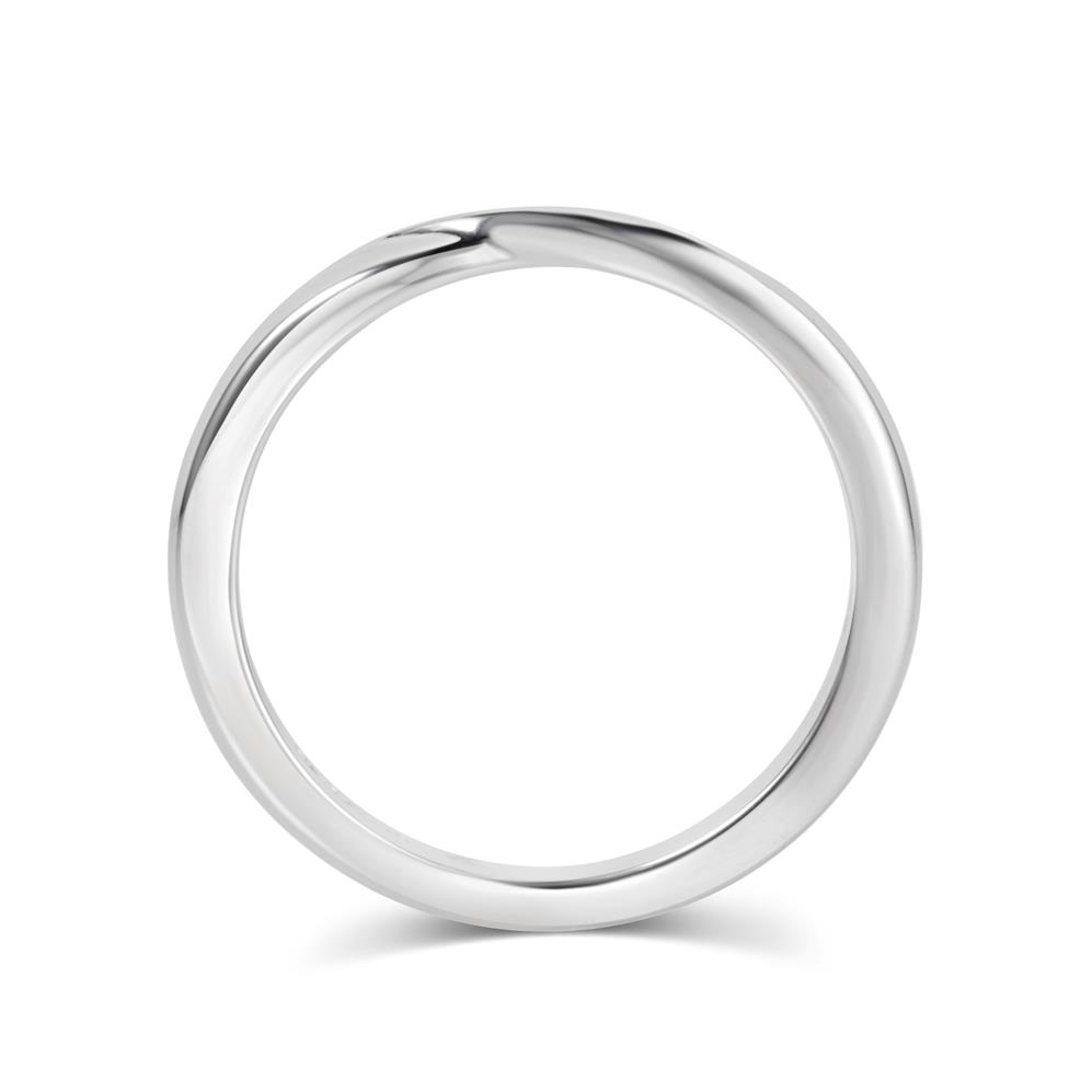 Platinum Twist Design Wedding Ring Thumbnail Image 2