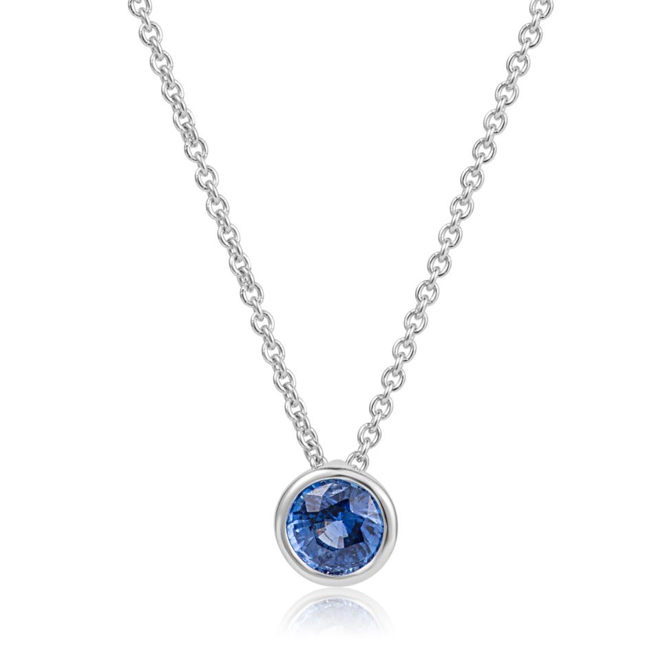 18ct White Gold Sapphire Necklace Thumbnail Image 0