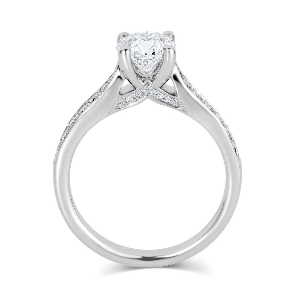 Platinum Round Brilliant Cut Diamond Solitaire Engagement Ring 1.35ct Thumbnail Image 2