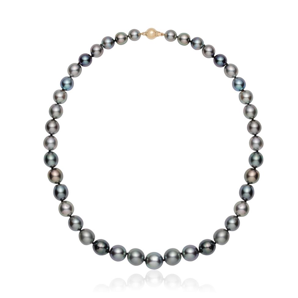 18ct Yellow Gold Tahitian Pearl Necklace 8.5-12.0mm | 42cm Thumbnail Image 0