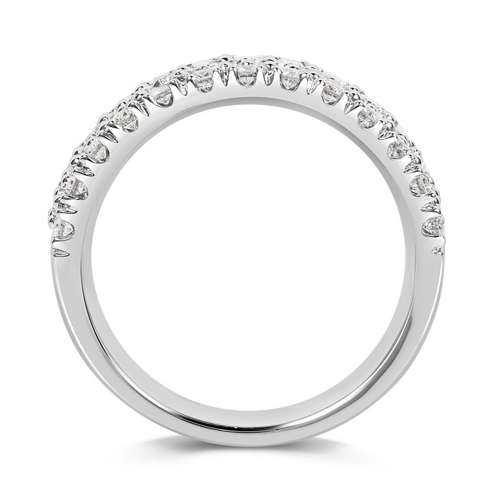 Platinum Oval Diamond Three Row Eternity Ring Thumbnail Image 2