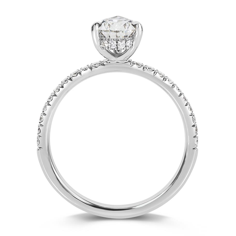 Platinum Pear Shape Diamond Ring 1.20ct Thumbnail Image 2