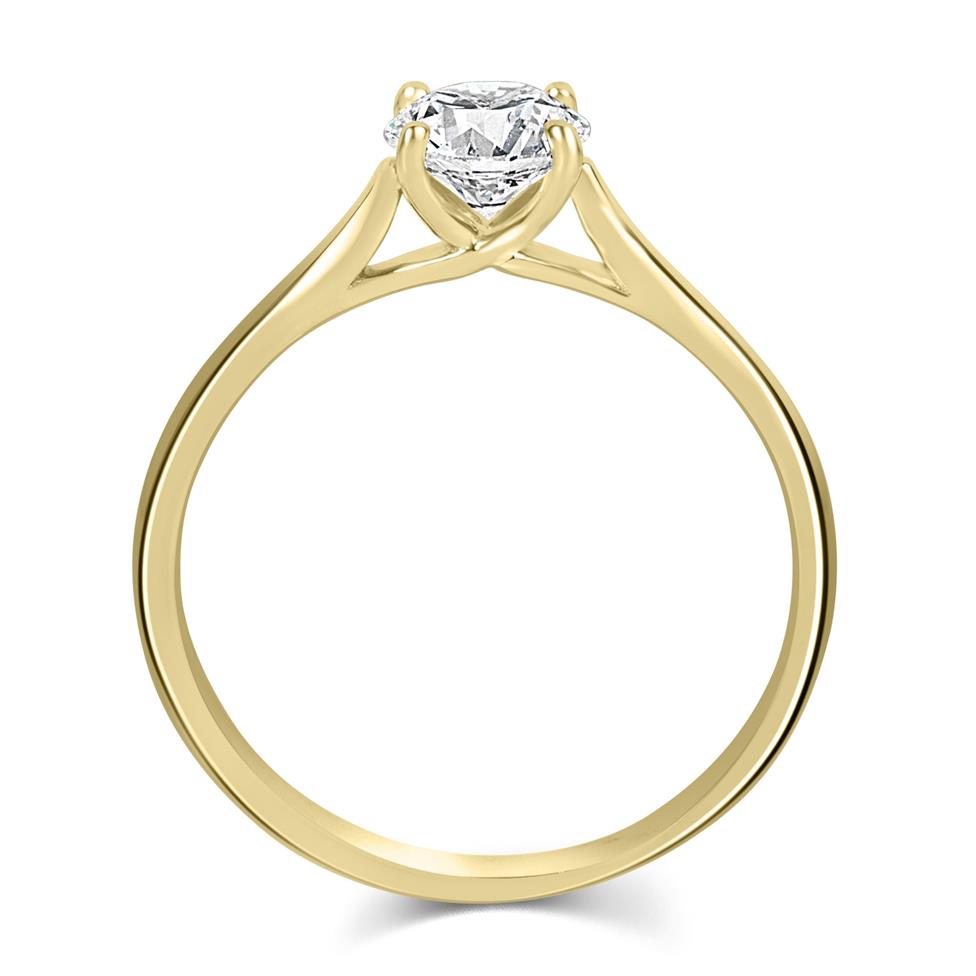 18ct Yellow Gold Diamond Solitaire Engagement Ring 0.80ct Thumbnail Image 2
