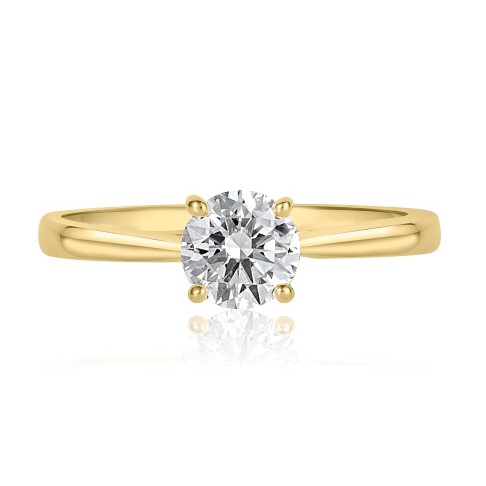 18ct Yellow Gold Diamond Solitaire Engagement Ring 0.80ct Thumbnail Image 1