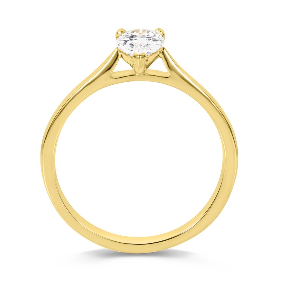 18ct Yellow Gold Pear Diamond Solitaire Engagement Ring 0.60ct Thumbnail Image 2