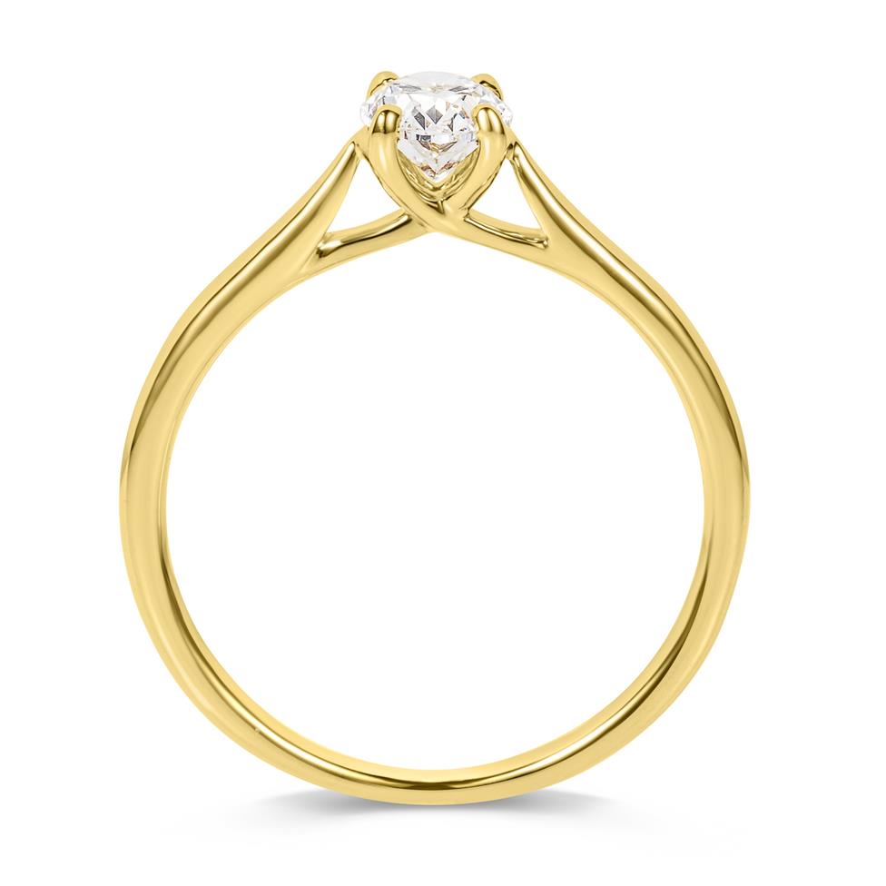 18ct Yellow Gold Oval Diamond Solitaire Engagement Ring 0.70ct  Thumbnail Image 2