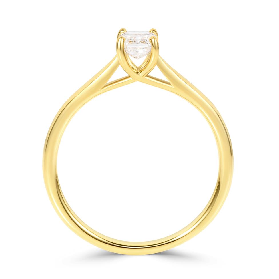 18ct Yellow Gold Radiant Diamond Solitaire Engagement Ring 0.50ct Thumbnail Image 2