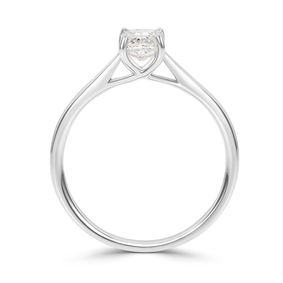 Platinum Radiant Diamond Solitaire Engagement Ring 0.70ct Thumbnail Image 2