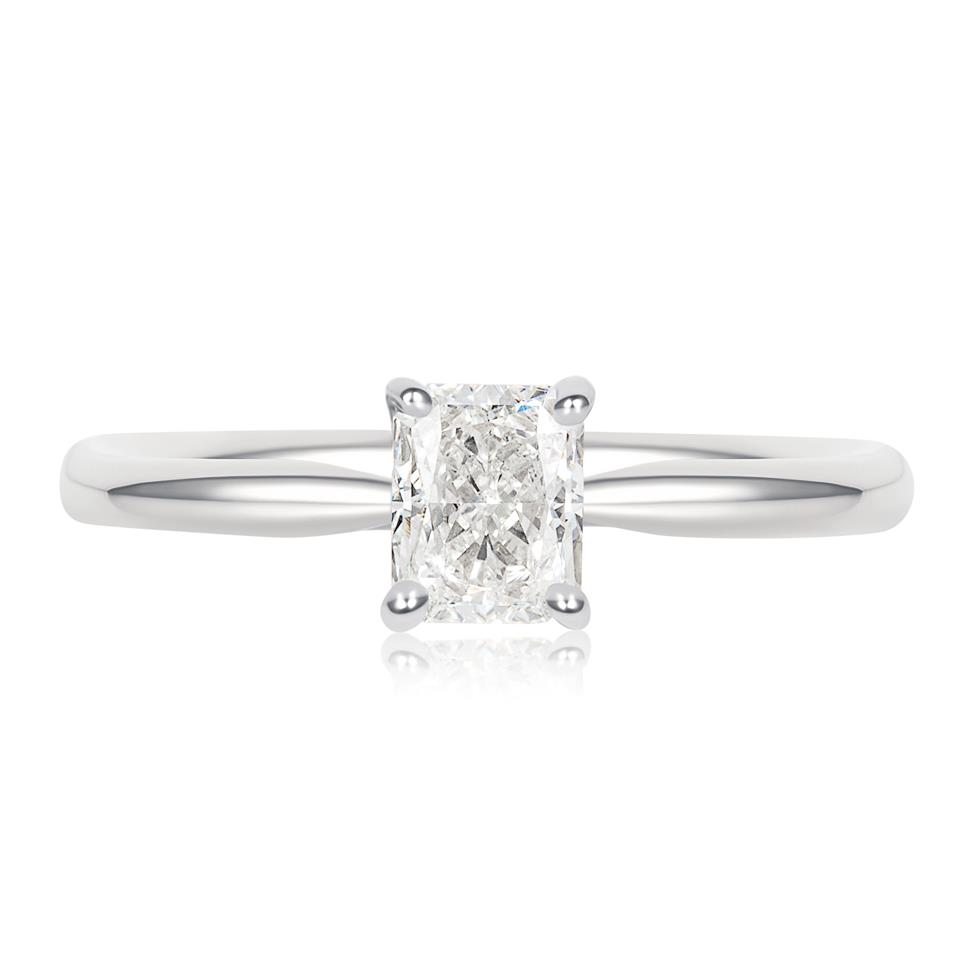 Platinum Radiant Diamond Solitaire Engagement Ring 0.70ct Thumbnail Image 1