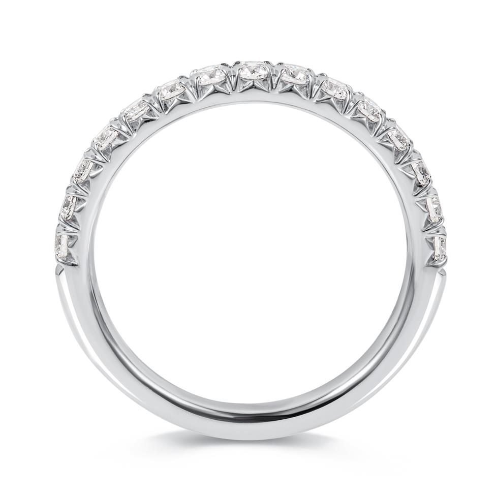 Platinum French Pave Set Diamond Half Eternity Ring 0.50ct  Thumbnail Image 2