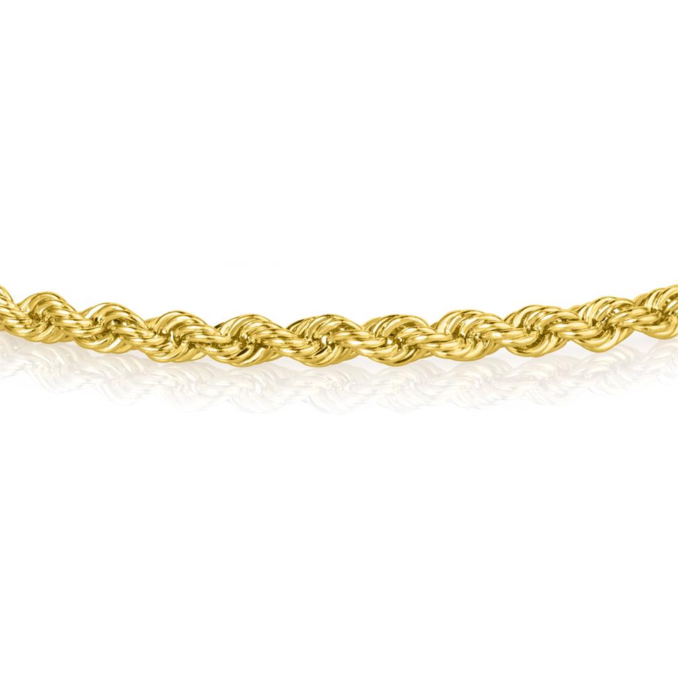 18ct Yellow Gold Rope Link Bracelet Thumbnail Image 1