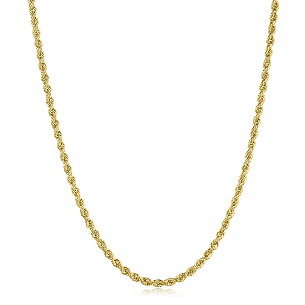 18ct Yellow Gold Rope Link Necklace Thumbnail Image 0