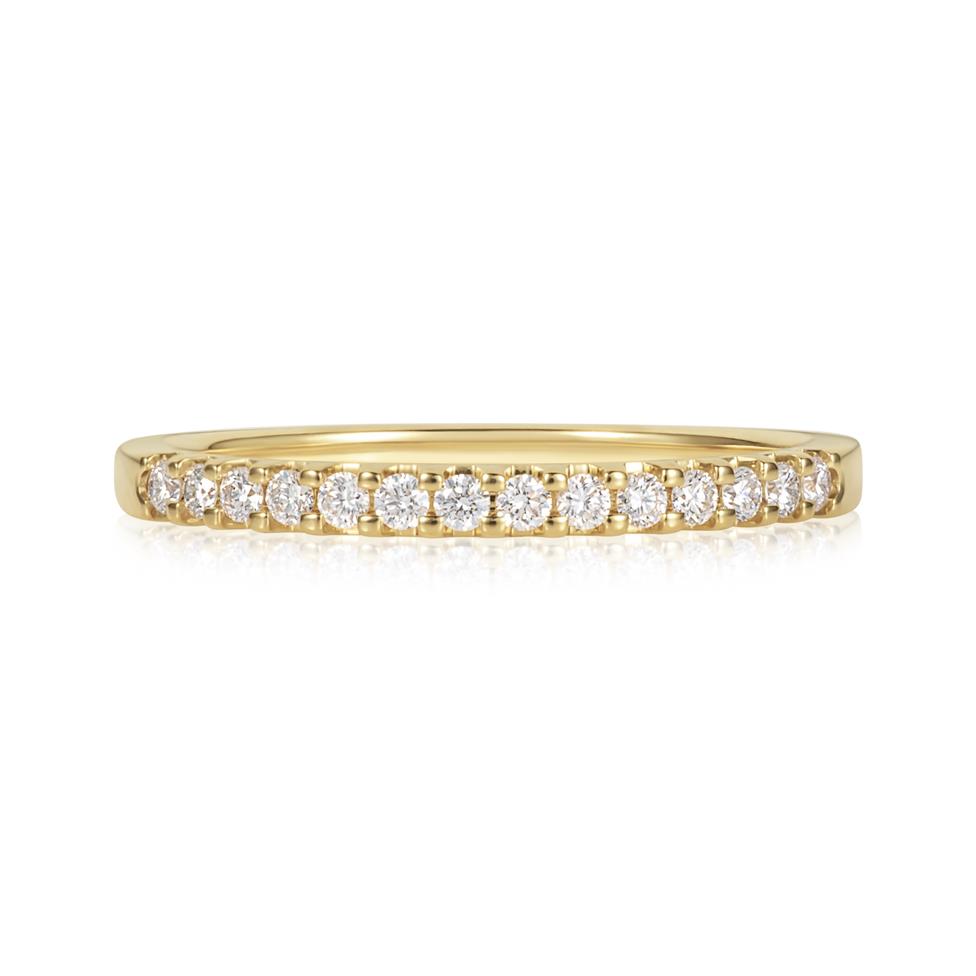 18ct Yellow Gold Diamond Half Eternity Ring 0.15ct Thumbnail Image 1