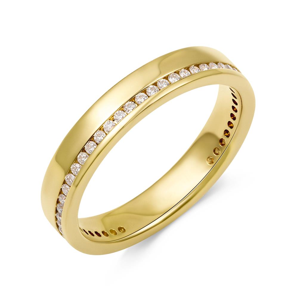18ct Yellow Gold Diamond Set Wedding Ring 0.25ct Thumbnail Image 0