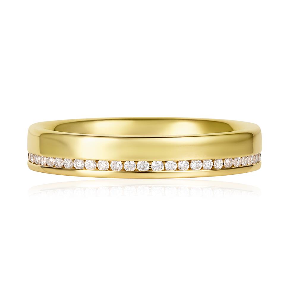 18ct Yellow Gold Diamond Set Wedding Ring 0.25ct Thumbnail Image 1