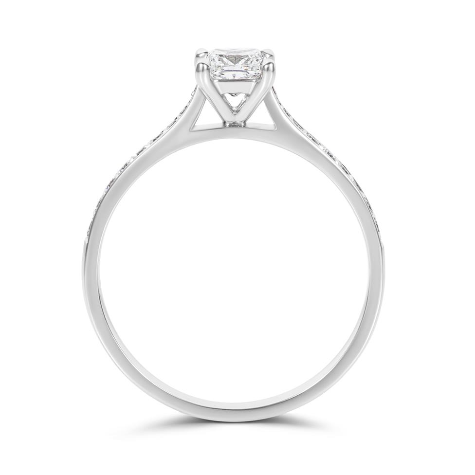Platinum Princess Cut Diamond Solitaire Engagement Ring 0.56ct Thumbnail Image 2