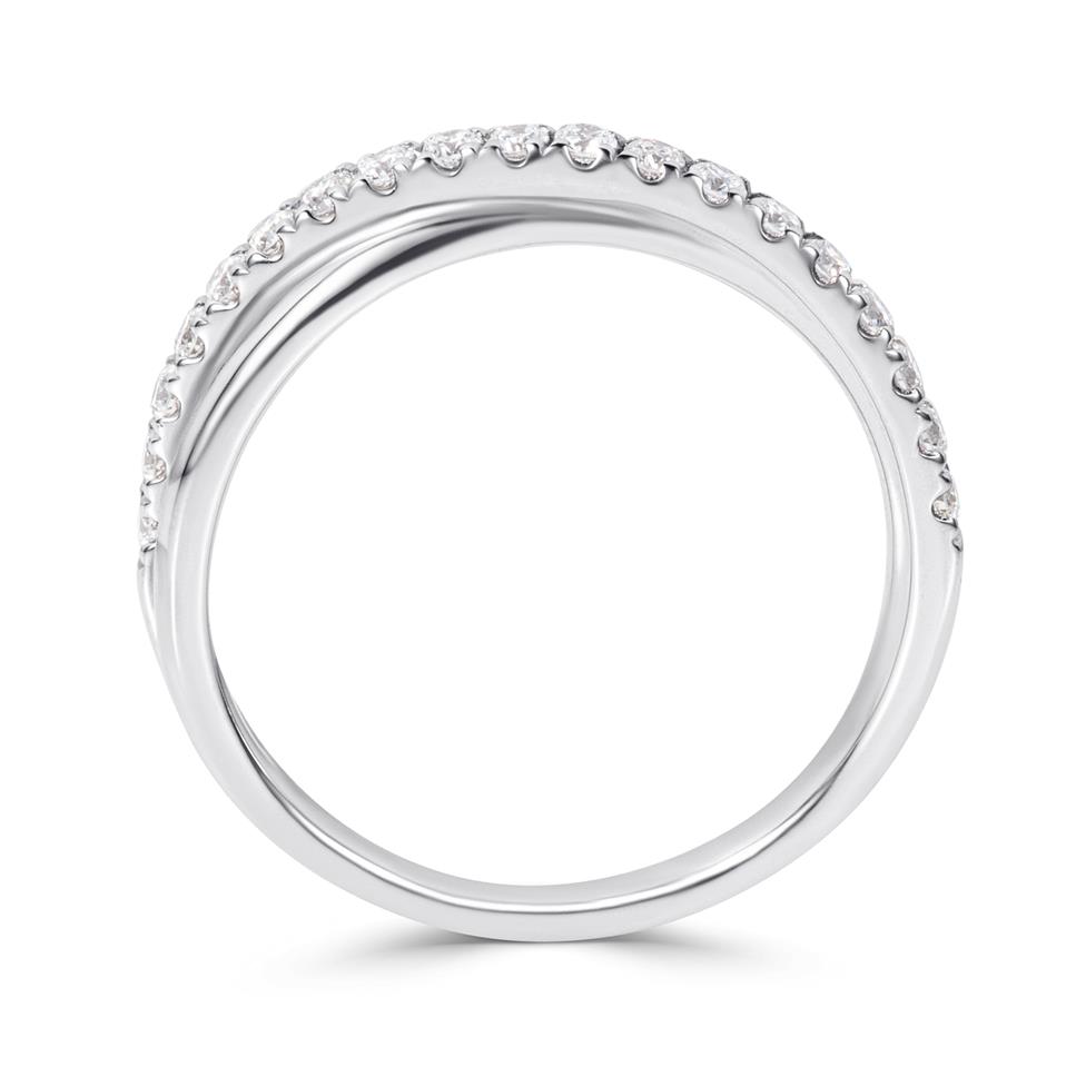 Platinum Crossover Design Diamond Eternity Ring 0.30ct Thumbnail Image 2