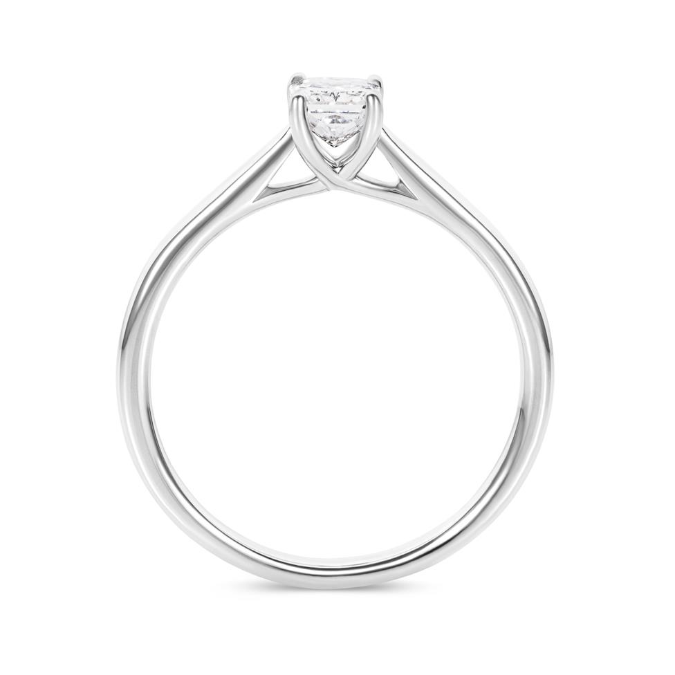 Platinum Radiant Cut Diamond Solitaire Engagement Ring 0.50ct Thumbnail Image 2