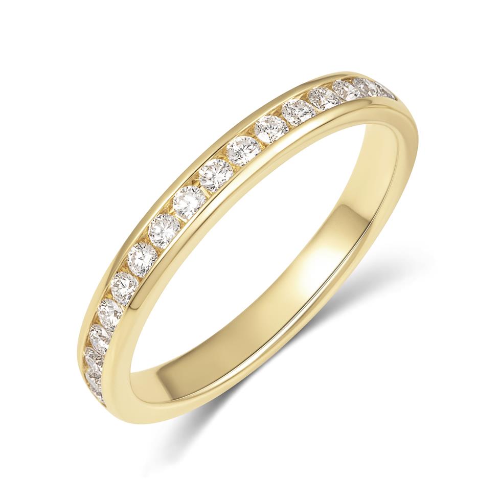 18ct Yellow Gold Diamond Half Eternity Ring 0.25ct Thumbnail Image 0