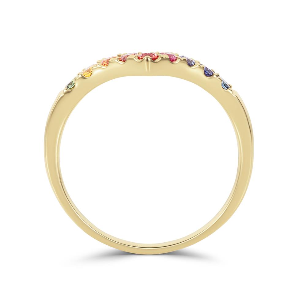 Samba 18ct Yellow Gold Rainbow Sapphire Dress Ring Thumbnail Image 2