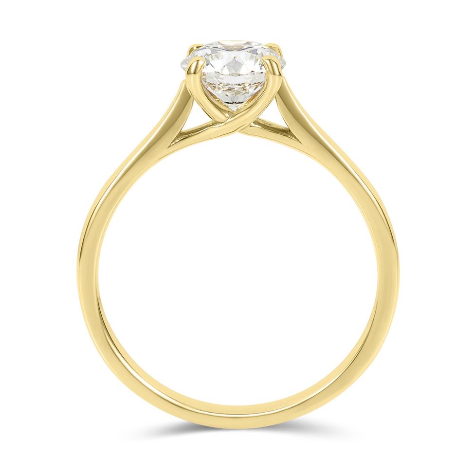 18ct Yellow Gold Diamond Solitaire Engagement Ring 1.00ct  Thumbnail Image 2