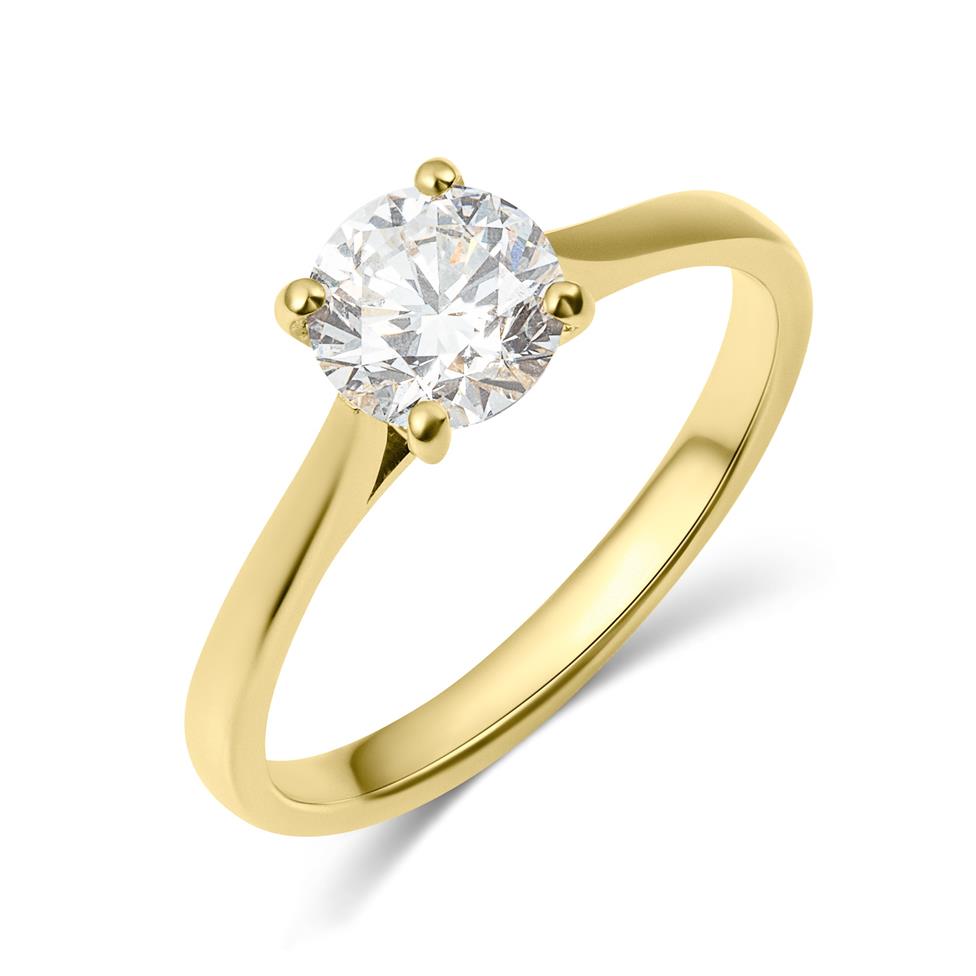 18ct Yellow Gold Diamond Solitaire Engagement Ring 1.00ct  Thumbnail Image 0
