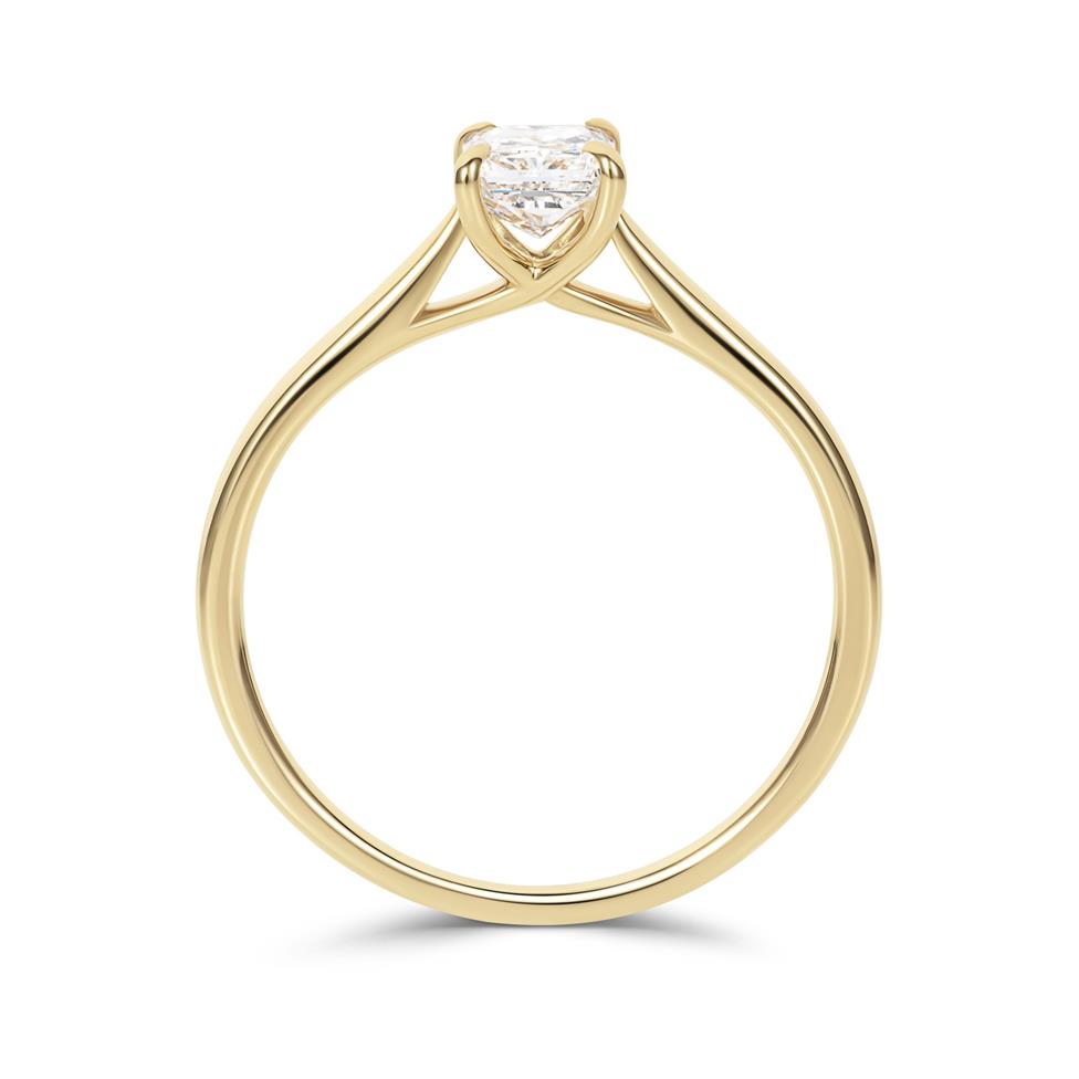 18ct Yellow Gold Radiant Cut Diamond Solitaire Engagement Ring 0.70ct Thumbnail Image 2